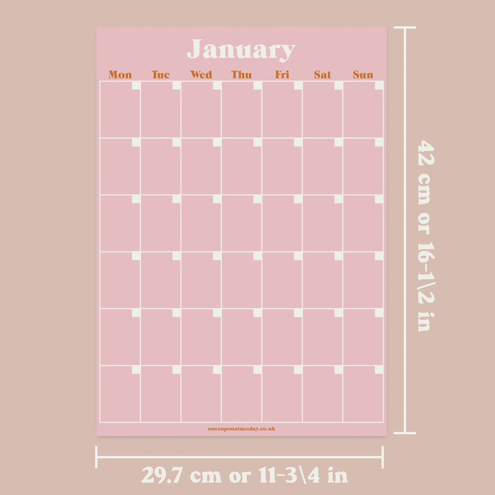 Good Tuesday - Pastels - A3 Wall Calendar (29.7 x 42 cm)