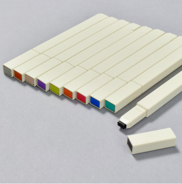 Kokuyo – Pasta Marker Pen Fluorescent  – Set de 10 ceras (13,2 cm)