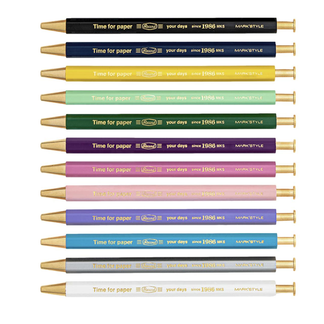 Mark’s – Pencil Ball Gel Time for Paper – Bolígrafo de gel 0,5 mm varios colores (12,8 cm)