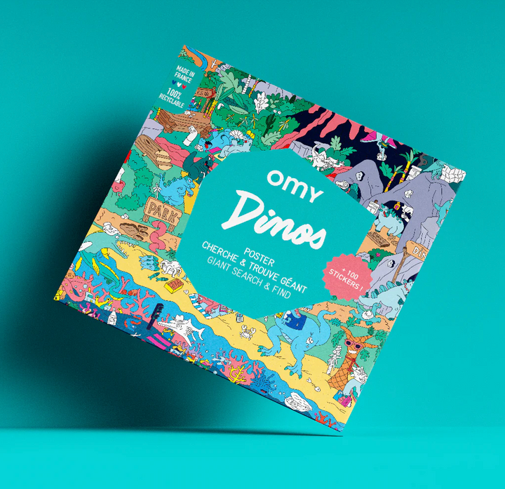 OMY – Dinos – Giant Poster with Stickers B1 (70 x 100 cm)