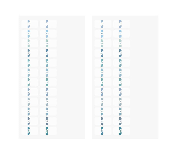 Midori - Index Label Chiratto Numbers - Marcadores adhesivos para índices (1,9 x 2 cm)