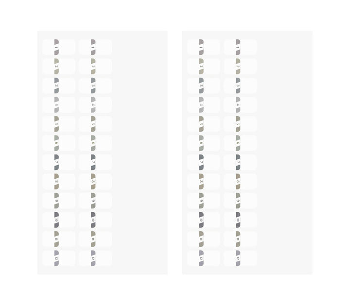 Midori - Index Label Chiratto Numbers - Marcadores adhesivos para índices (1,9 x 2 cm)