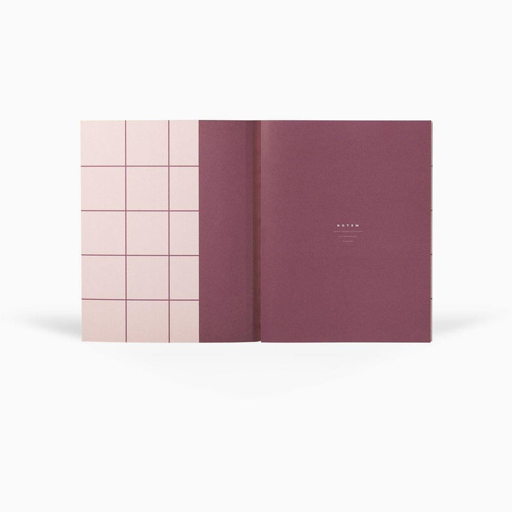 Notem Studio – Uma – Cuaderno Rosa Rayado y Liso B5 (18,5 x 24 cm)