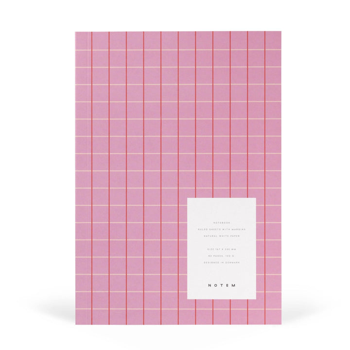 Notem Studio – Vita – Pink Ruled Notebook A5 (16.7 x 23.5cm)
