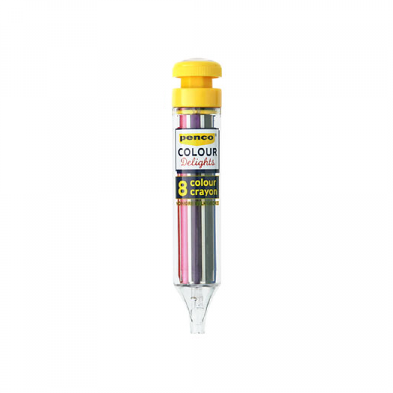 Penco - 8 Colour Crayon - Portaminas con 8 ceras de color (13,5 cm)