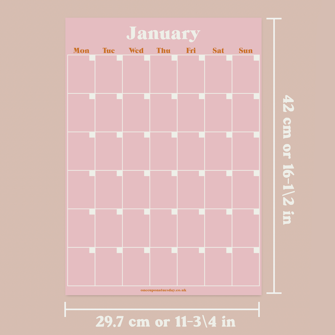 Good Tuesday - Pastels - A3 Wall Calendar (29.7 x 42 cm)
