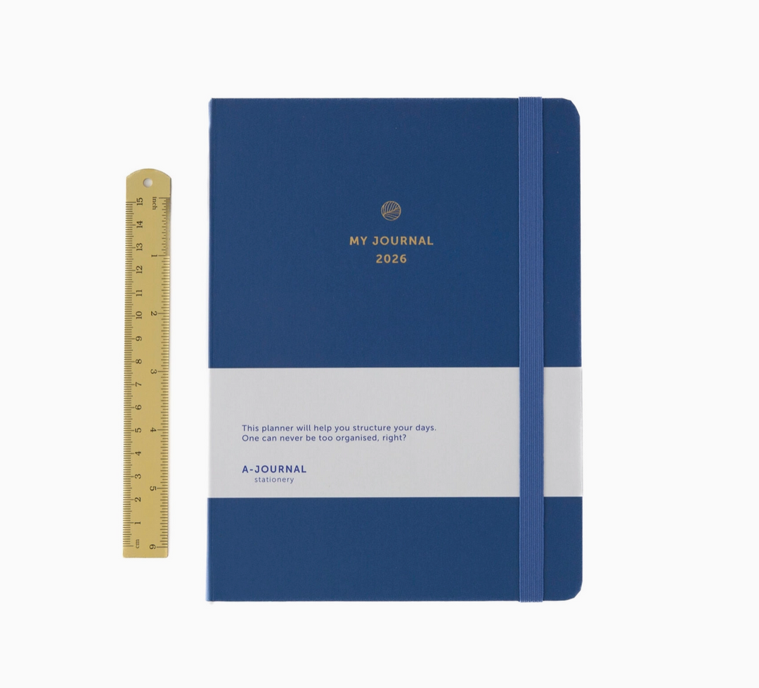 A-Journal - My Journal Dark Blue 2026 - Agenda Semanal A5 (16 x 21,5 cm)