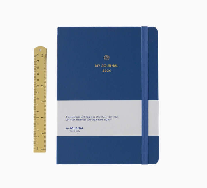 A-Journal - My Journal Dark Blue 2026 - Agenda Semanal A5 (16 x 21,5 cm)