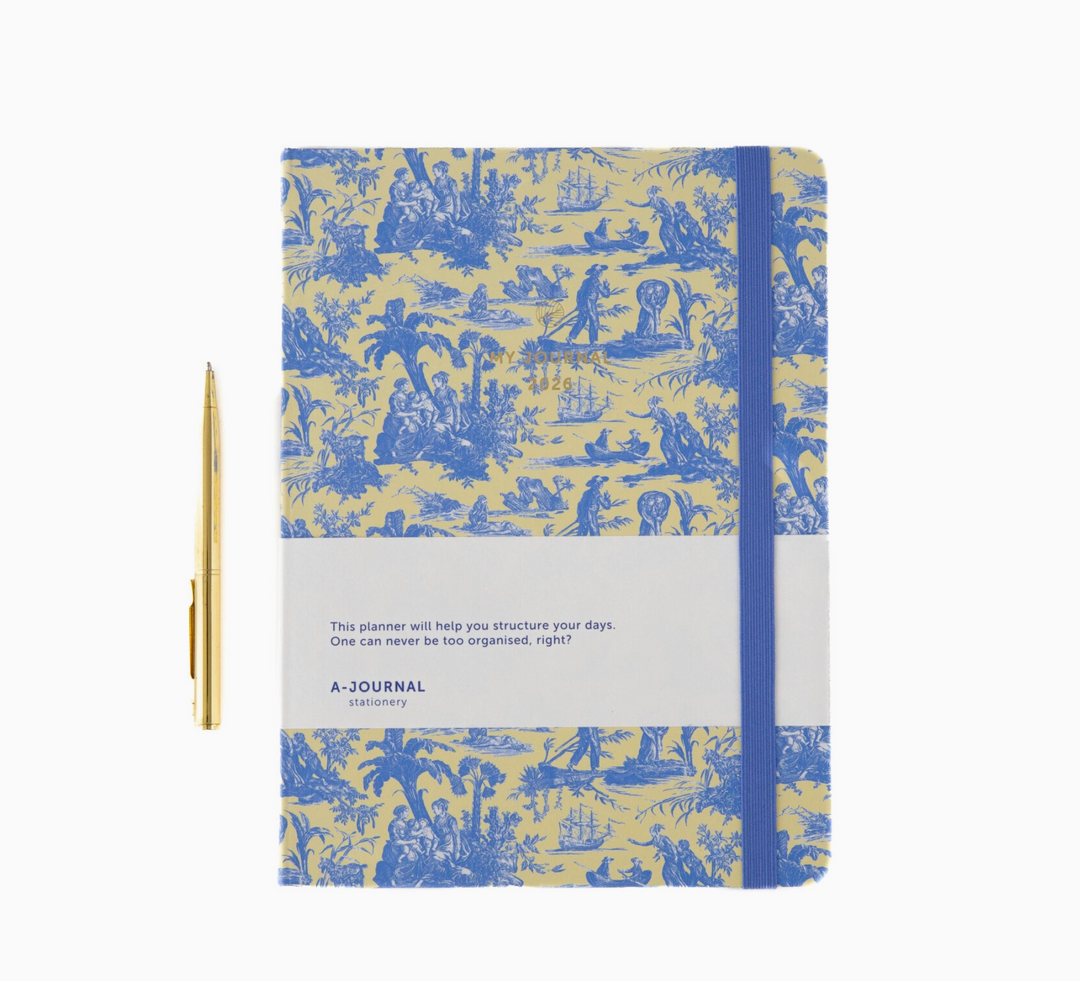 A-Journal - My Journal Toile de Jouy 2026 - Weekly Agenda A5 (16 x 21.5 cm)