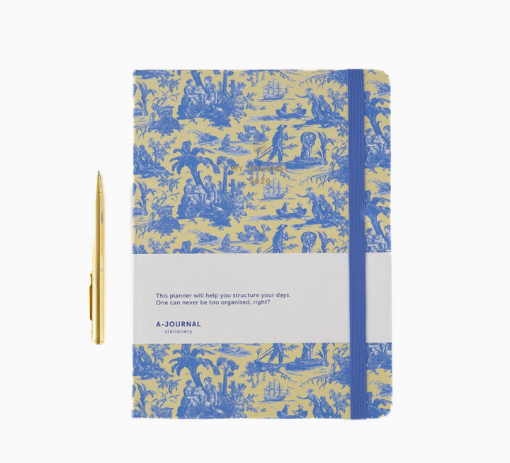 A-Journal - My Journal Toile de Jouy 2026 - Weekly Agenda A5 (16 x 21.5 cm)
