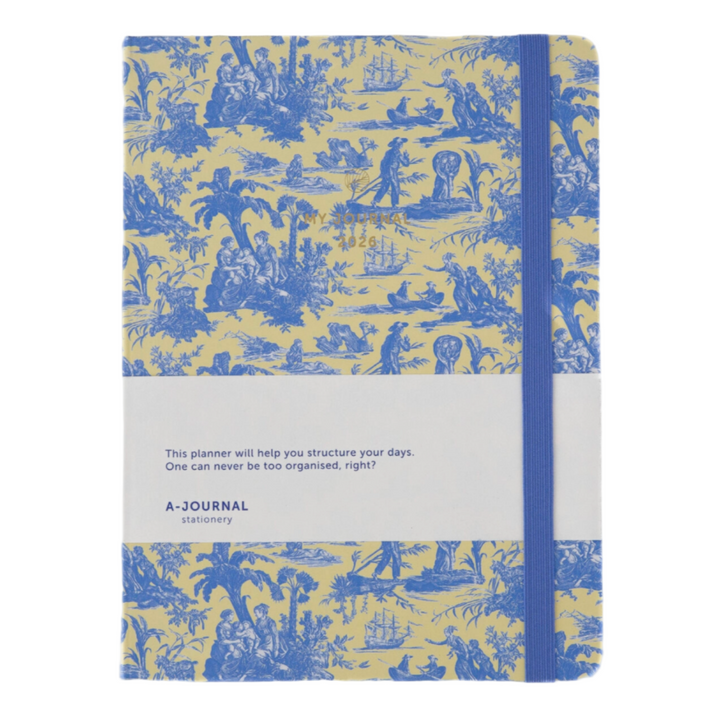 A-Journal - My Journal Toile de Jouy 2026 - Weekly Agenda A5 (16 x 21.5 cm)