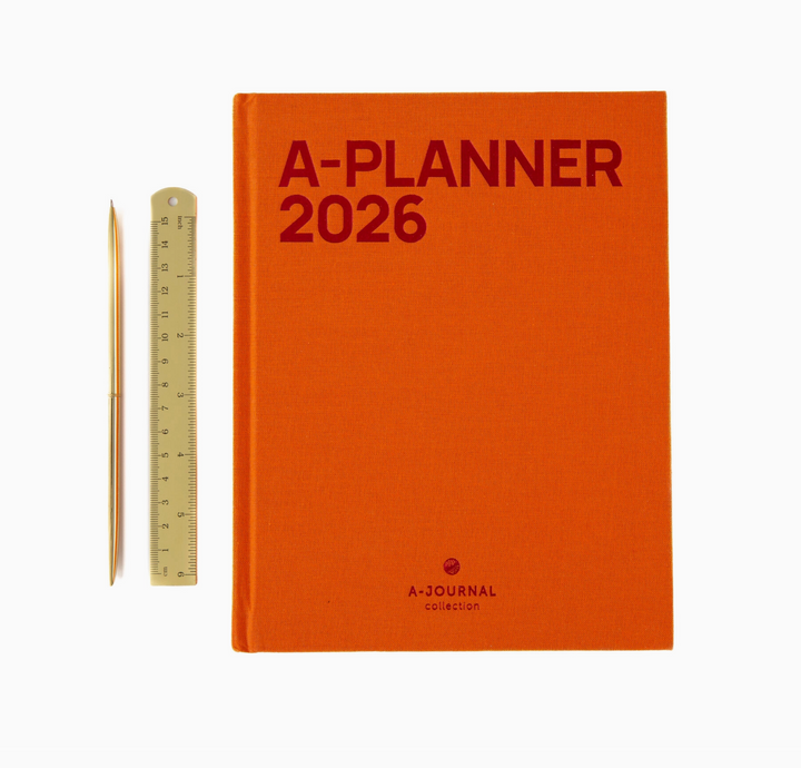 A-Journal - A-Planner Linnen Orange 2026 - Weekly Agenda B5 (18 x 23 cm)