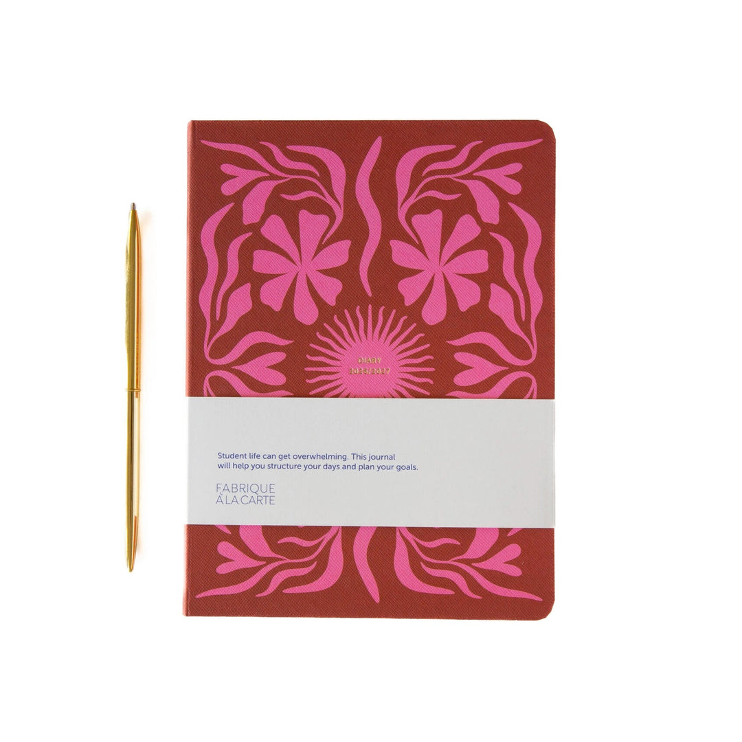 A-Journal - Agenda scolaire Fabrique Sun Flow - Agenda académique 12 mois 26-27 Semainier A5 (21 x 16,5 cm)