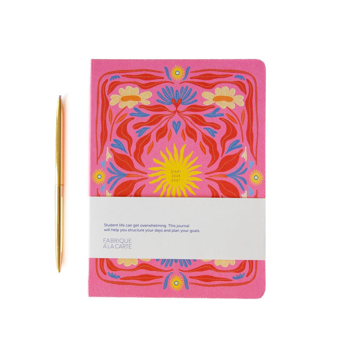 A-Journal - Agenda scolaire Fabrique Sun - Agenda académique 12 mois 26-27 Semainier A5 (21 x 16,5 cm)