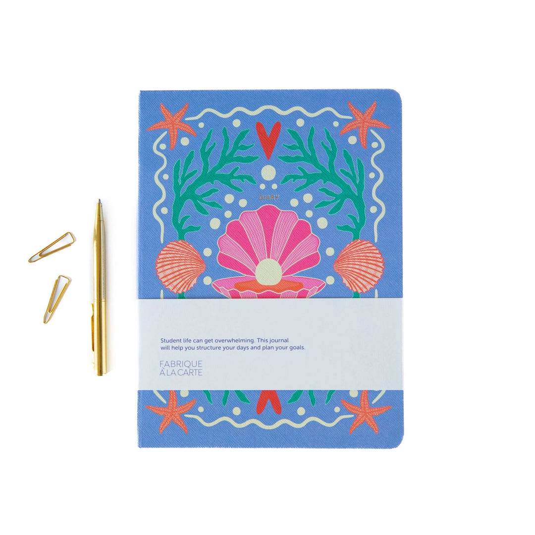 A-Journal - Agenda scolaire Fabrique Shell - Agenda académique 12 mois 26-27 Semainier A5 (21 x 16,5 cm)