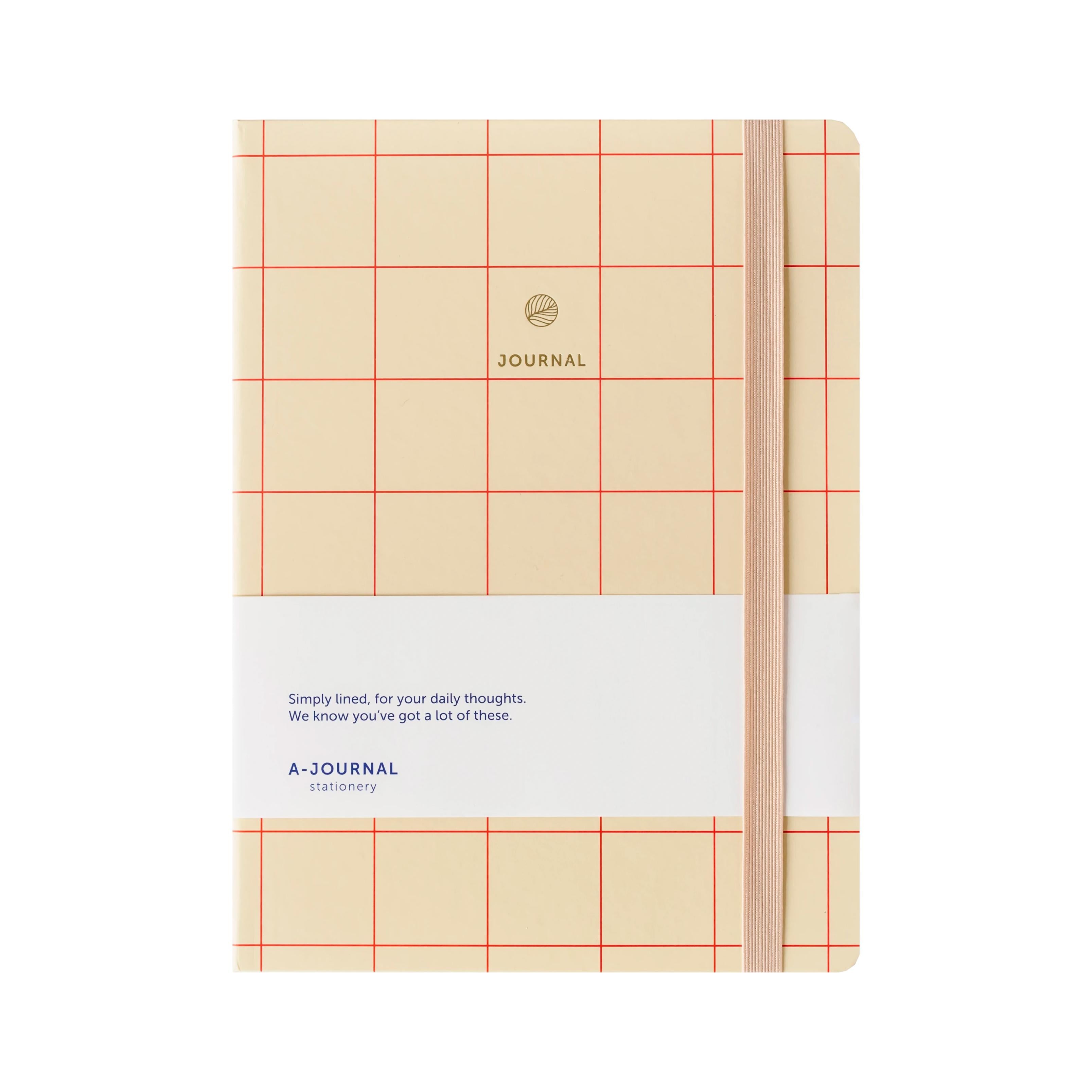 A-Journal - Notebook Checkered Red - Ruled Notebook A5 (16 x 21.5 cm ...
