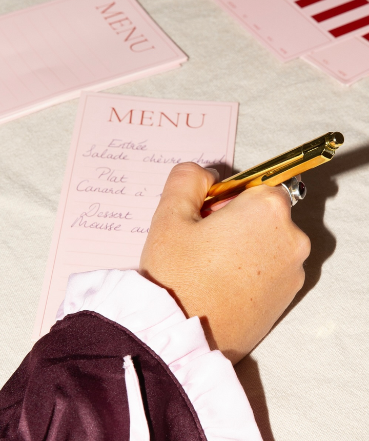 A-Journal - Menu Cards Flower - Cartes de menu (20 x 9 cm)