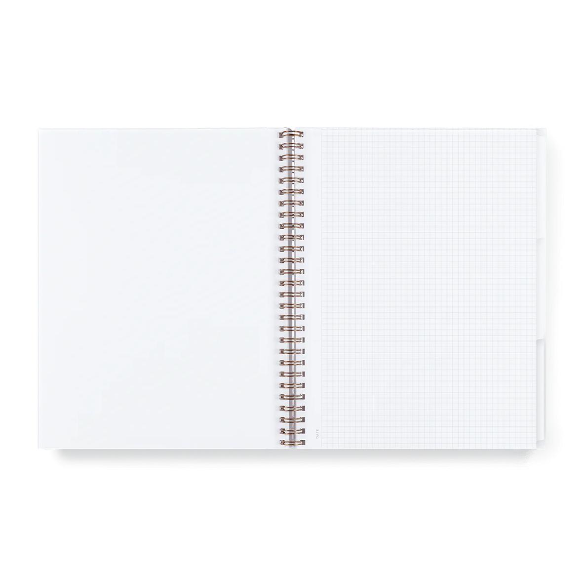 Azukl Notebook Appointed - 3 Subject Notebook Oxford Blue - Cuaderno Azul Cuadriculad ...