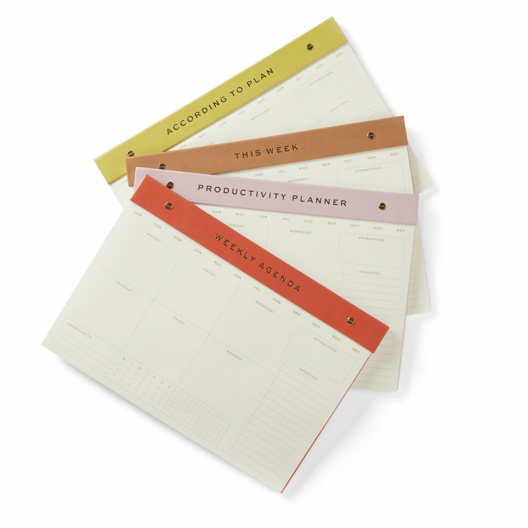 Designworks Ink – Weekly Postbound Notepad – Planificador Semanal de mesa B4 (35,6 x 24,8 cm)
