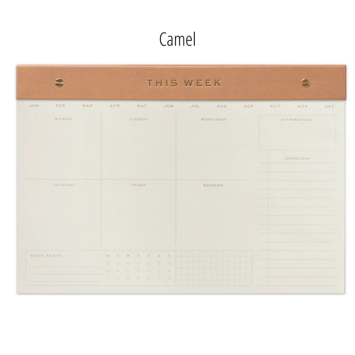 Designworks Ink – Weekly Postbound Notepad – Planificador Semanal de mesa B4 (35,6 x 24,8 cm)