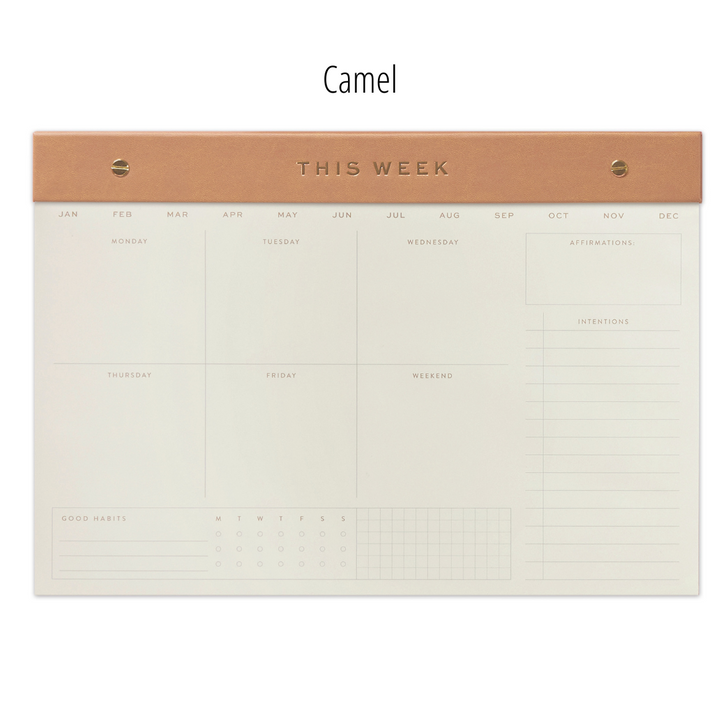 Designworks Ink – Weekly Postbound Notepad – B4 Weekly Table Planner (14” x 9.5”)