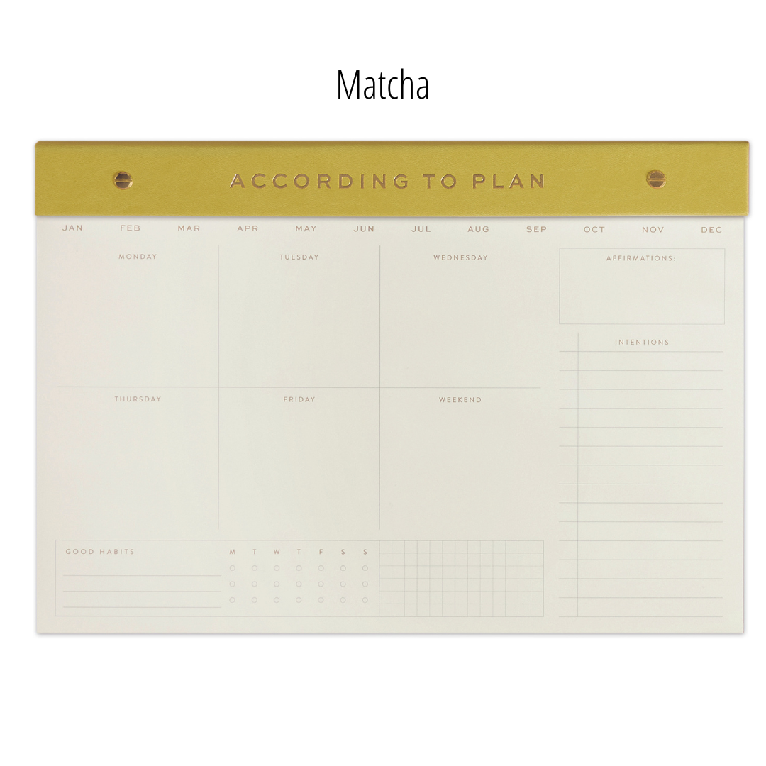 Designworks Ink – Weekly Postbound Notepad – B4 Weekly Table Planner (14” x 9.5”)