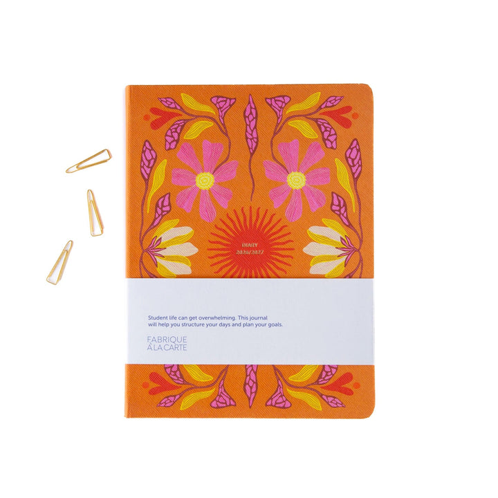 A-Journal - School Diary Fabrique Sun Orange - Academic Planner 12 months 26-27 Weekly A5 (21 x 16.5 cm)