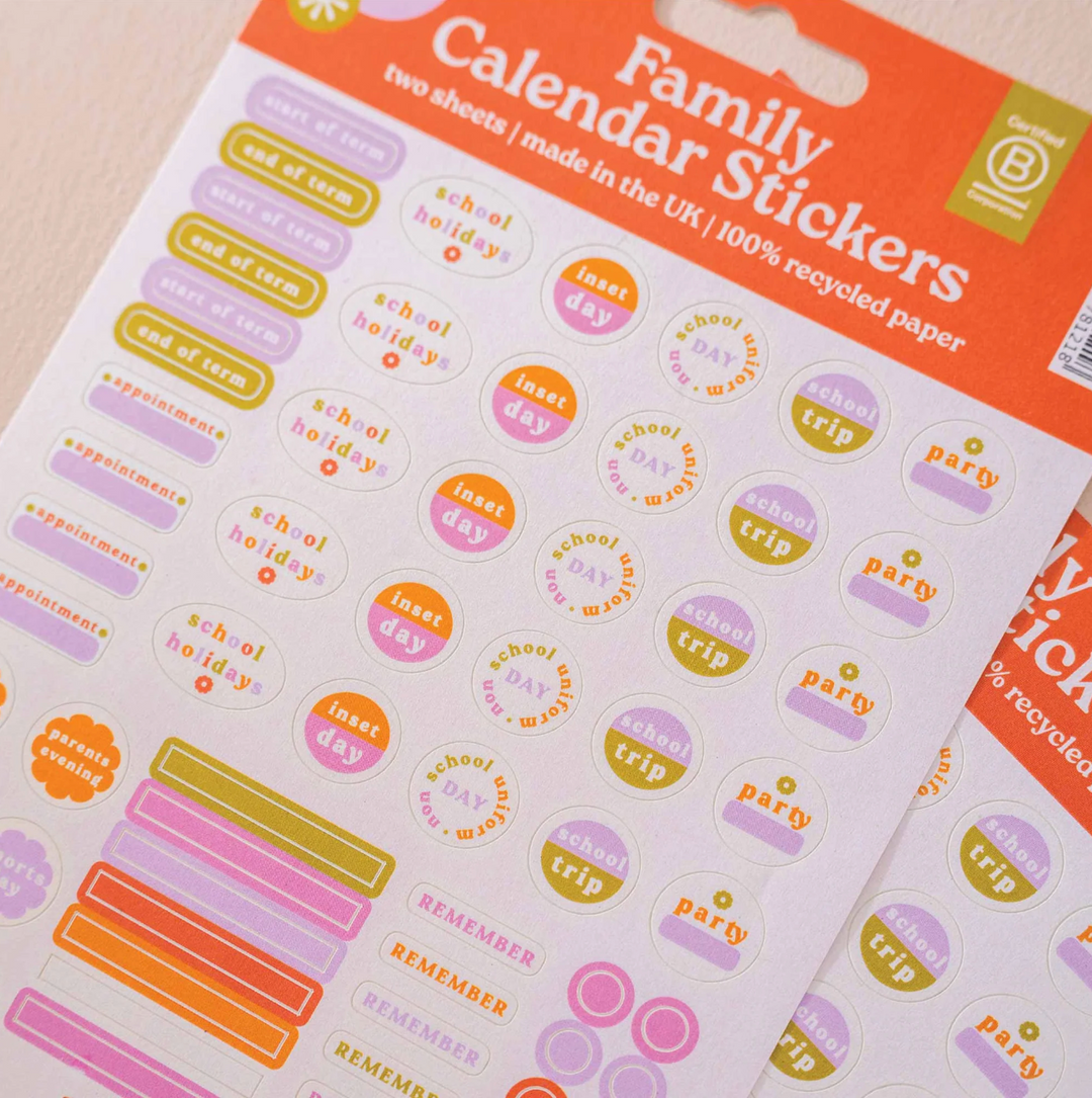 24 Feuilles Autocollants Planificateur Calendrier – 12 Styles Vacances & Événements – Scrapbooking, Agenda Enfant & Famille