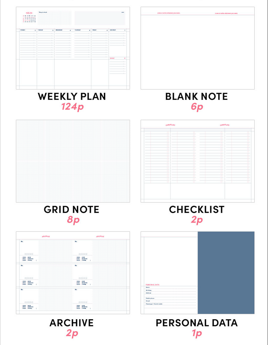Iconic – Record On 2026 – Agenda semanal A5 (21 x 14,8 cm)