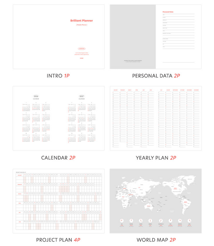 Iconic Brilliant planner weekly 2026