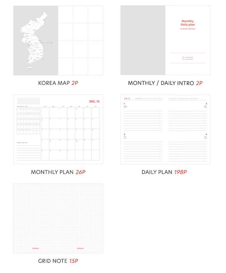 Iconic Brilliant daily planner 2026