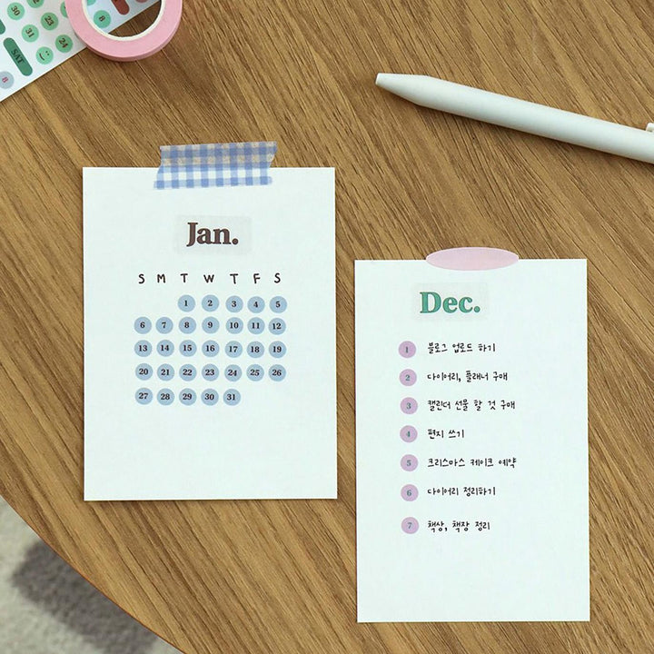 Iconic – Diary Date Sticker – Autocollants (12 x 16 cm)