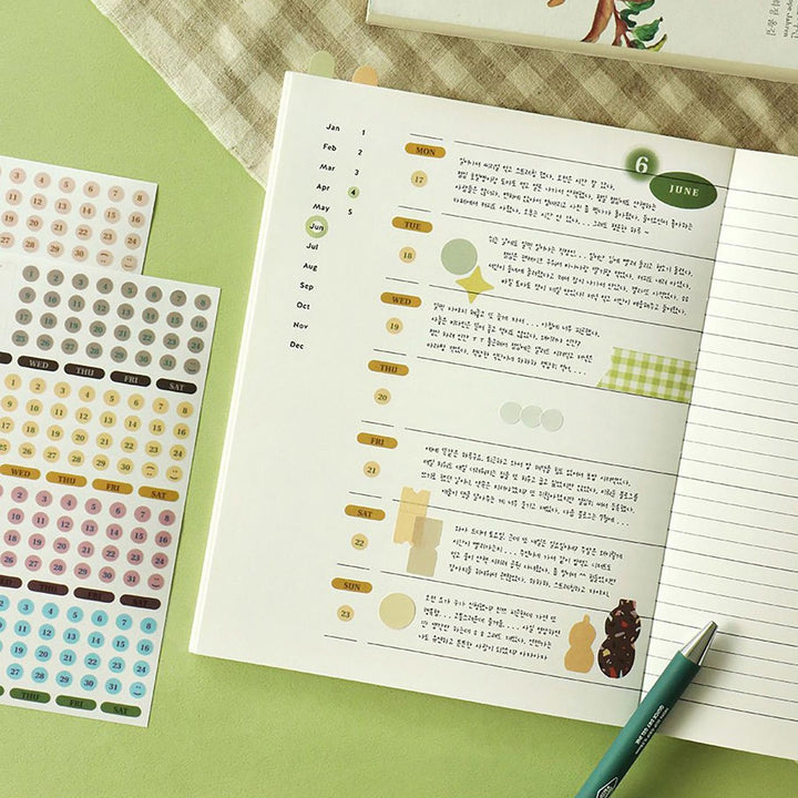 Iconic – Diary Date Sticker – Autocollants (12 x 16 cm)