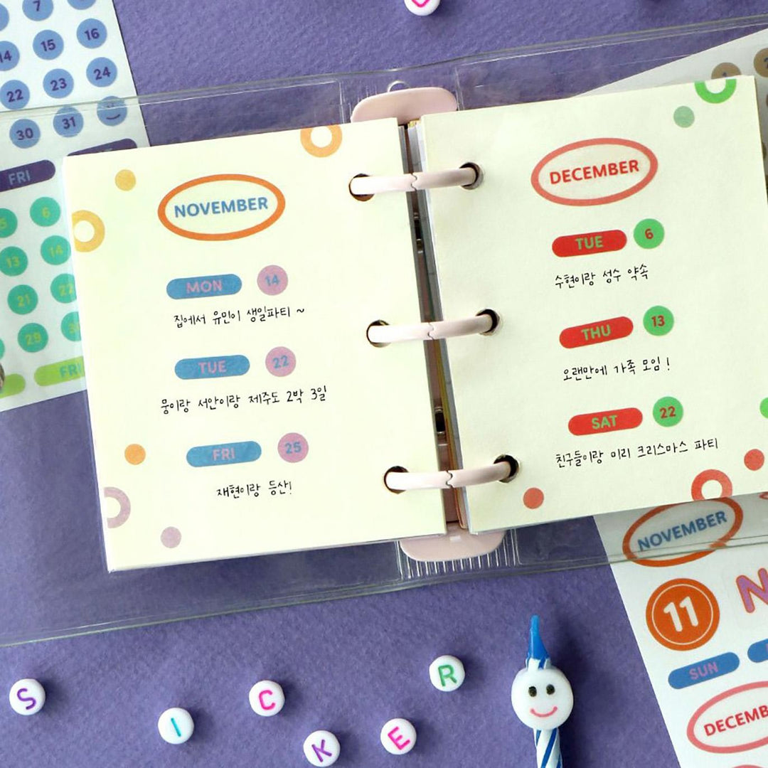 Iconic – Diary Date Sticker – Autocollants (12 x 16 cm)