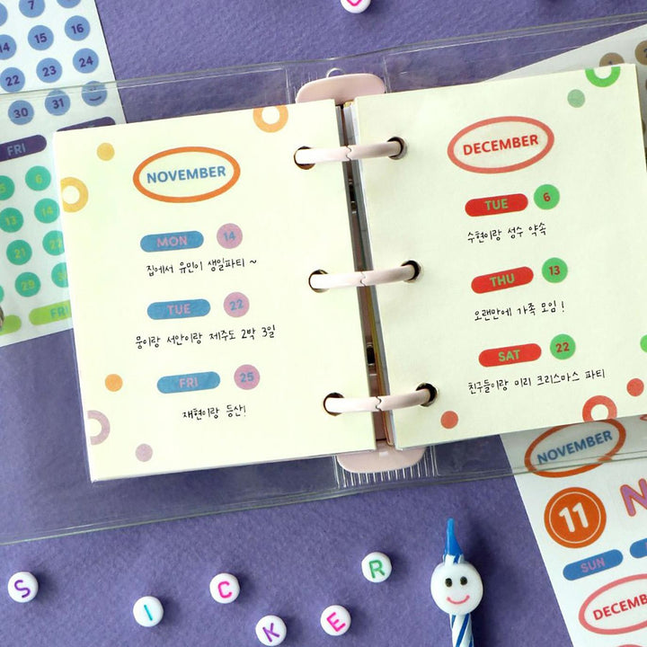 Iconic – Diary Date Sticker – Autocollants (12 x 16 cm)