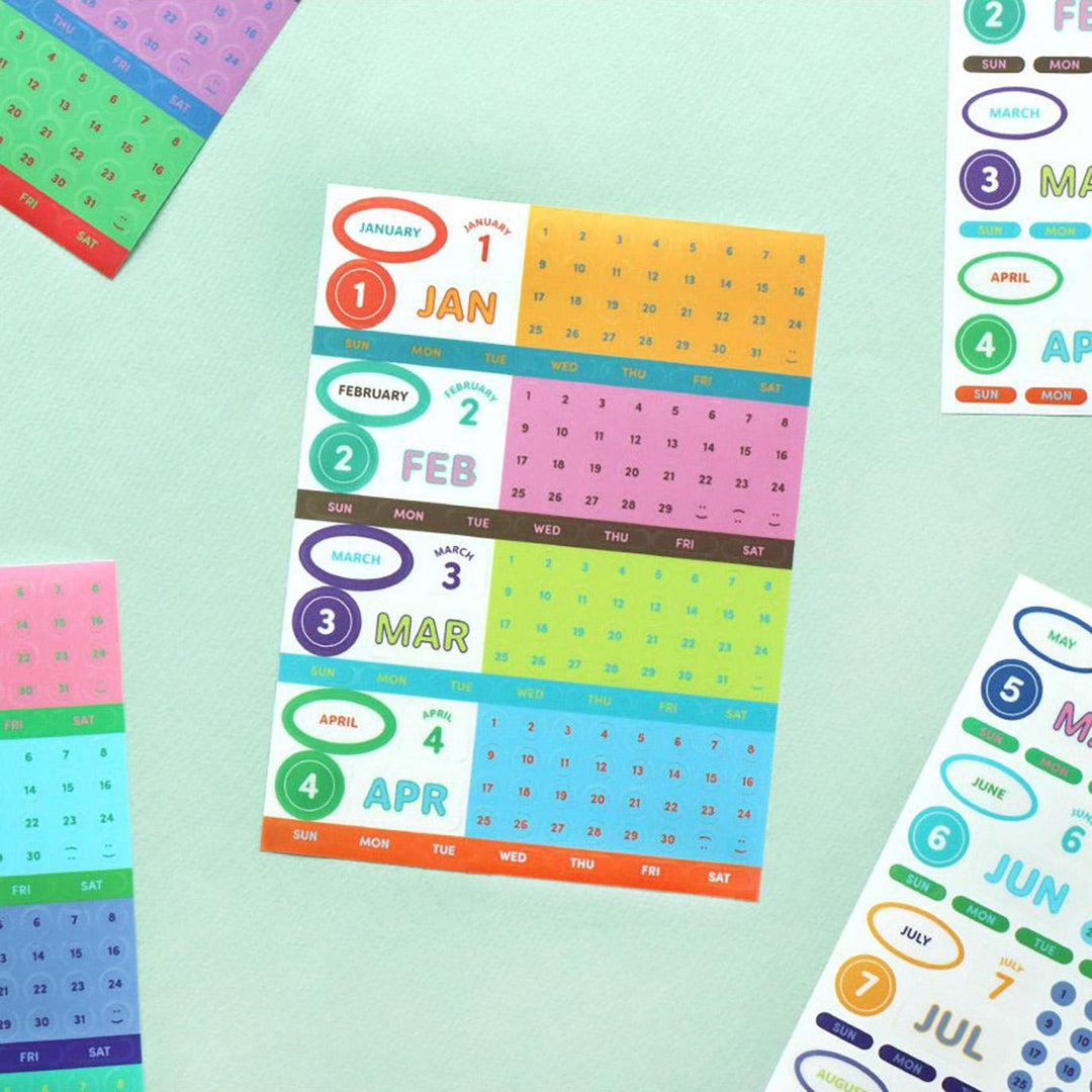 Iconic – Diary Date Sticker – Autocollants (12 x 16 cm)