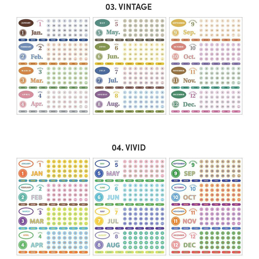 Iconic – Diary Date Sticker – Autocollants (12 x 16 cm)