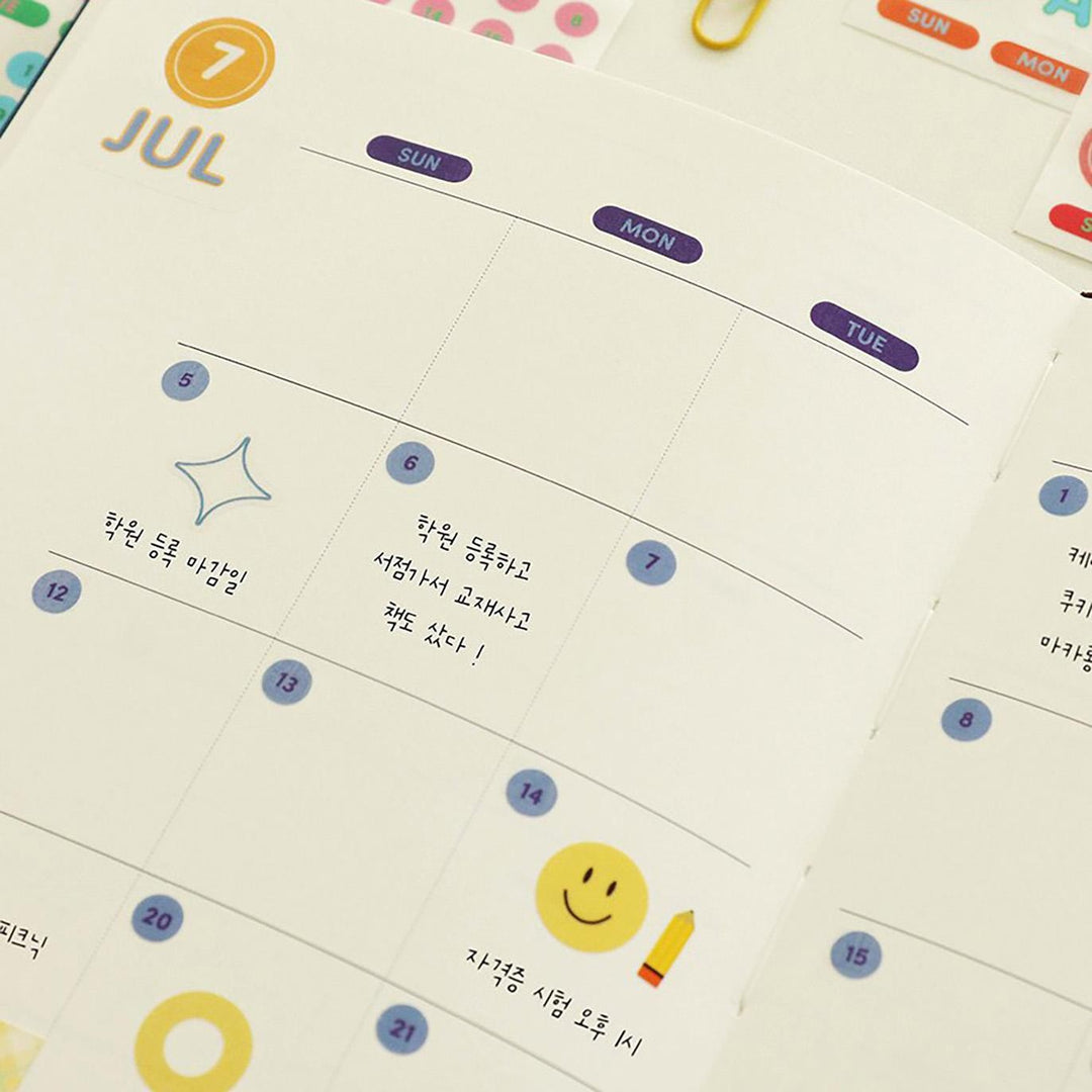 Iconic – Diary Date Sticker – Autocollants (12 x 16 cm)