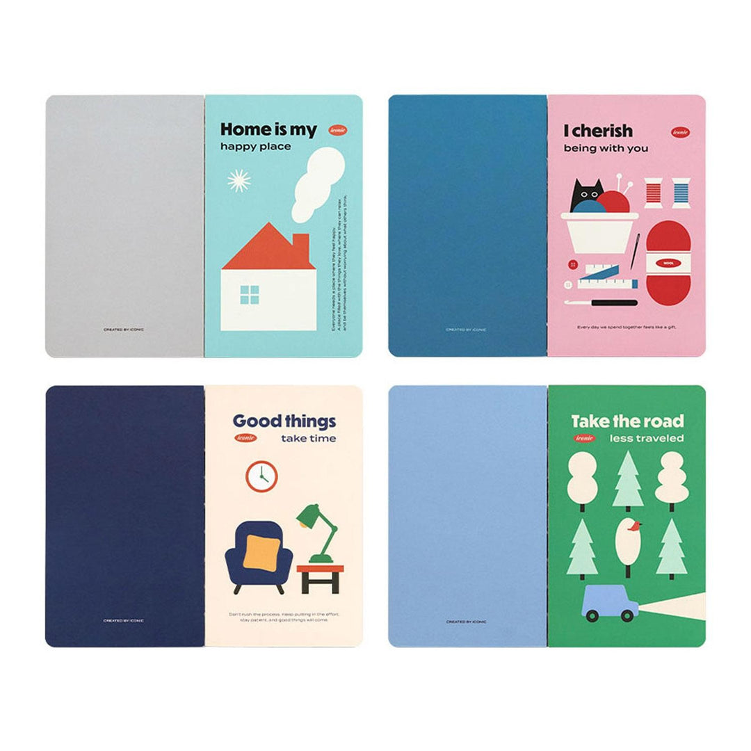Iconic - Slow Notebooks – Squared B6 Notebooks (11 x 18.2 cm)