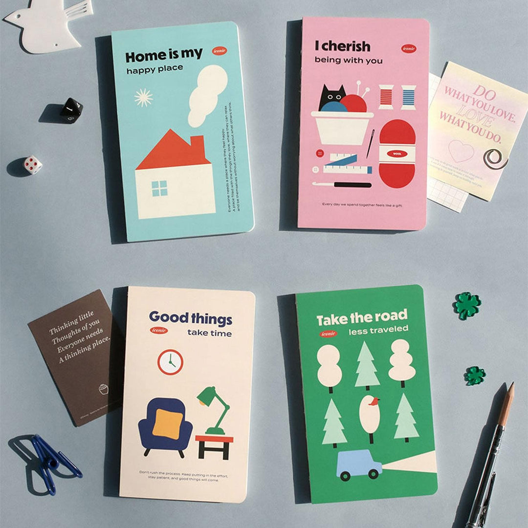 Iconic - Slow Notebooks – Squared B6 Notebooks (11 x 18.2 cm)