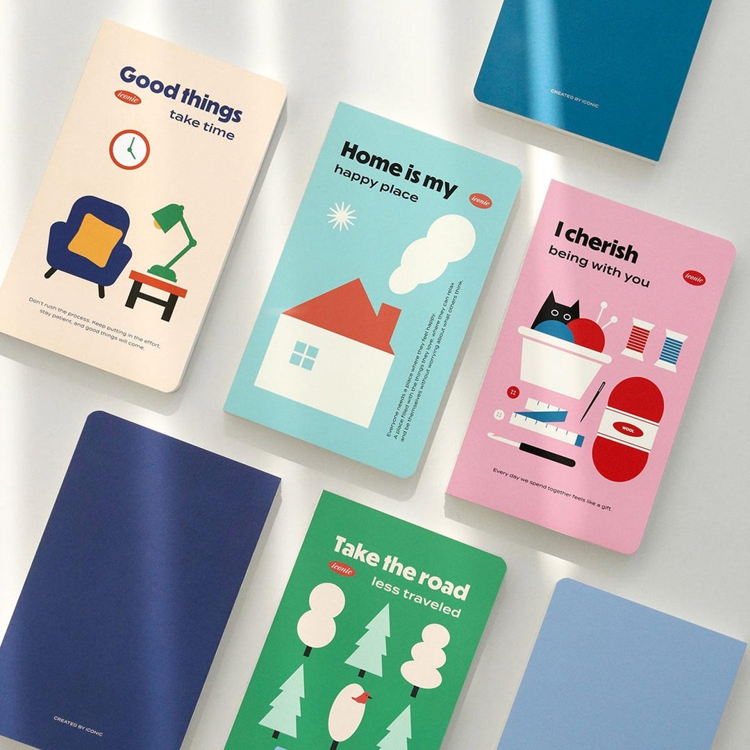 Iconic - Slow Notebooks – Squared B6 Notebooks (11 x 18.2 cm)