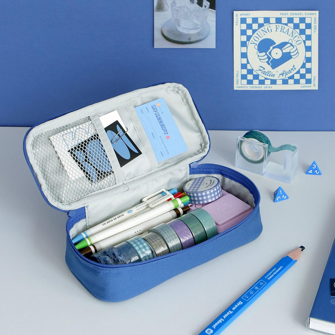 Iconic - Cottony Grand Pen Pouch – Estuche con bolsillo transparente varios colores (21 x 9,5 cm)