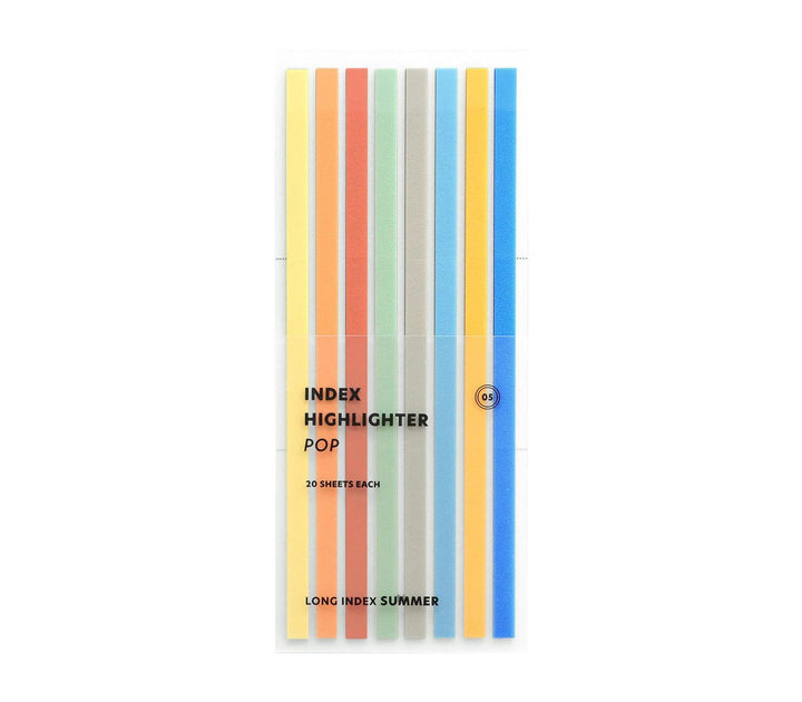 Iconic –  Index Long Highlighter Pop – Set de notas adhesivas marcadoras (14,3 x 6 cm)