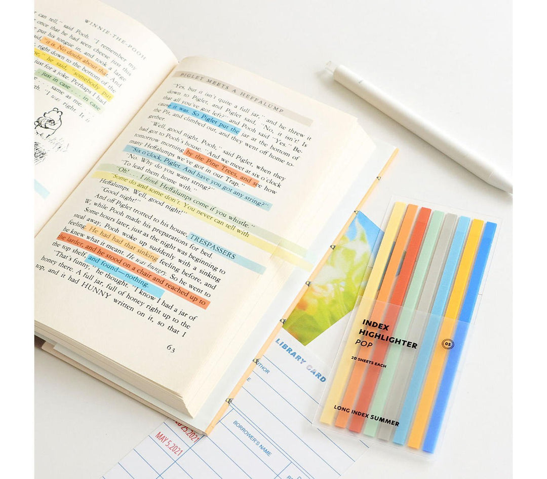 Iconic – Index Long Highlighter Pop – Set of marker sticky notes (14.3 x 6 cm)