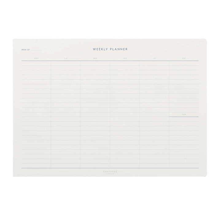 Kartotek – Weekly Planner Blue – Planificador semanal A4 (29,7 x 21cm)