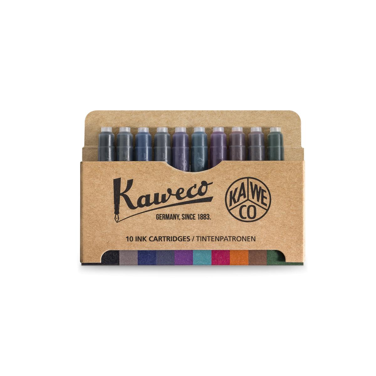 Kaweco Box of 10 fountain ink cartridges Various colors Notable
