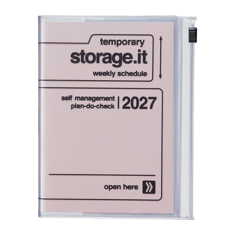 Mark’s – Agenda Scolaire Hebdomadaire 26-27 Storage.it Rose A6 (15,5 x 11,5 cm)