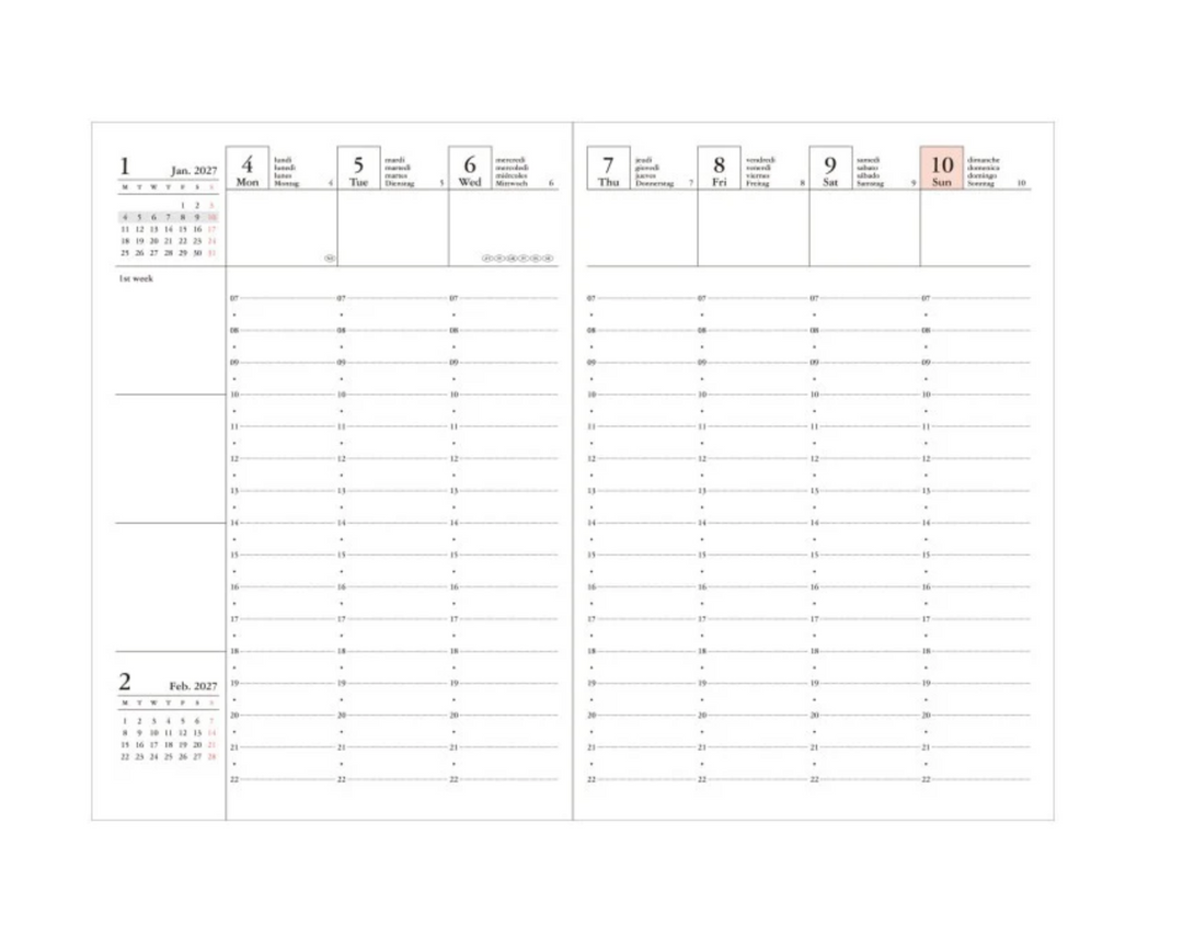 Mark’s – Agenda Scolaire Hebdomadaire 26-27 Gradient Blue A6 (15,5 x 11,5 cm)