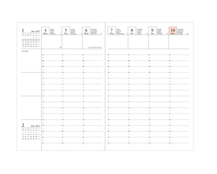 Mark’s – Agenda Scolaire Hebdomadaire 26-27 Gradient Blue A6 (15,5 x 11,5 cm)