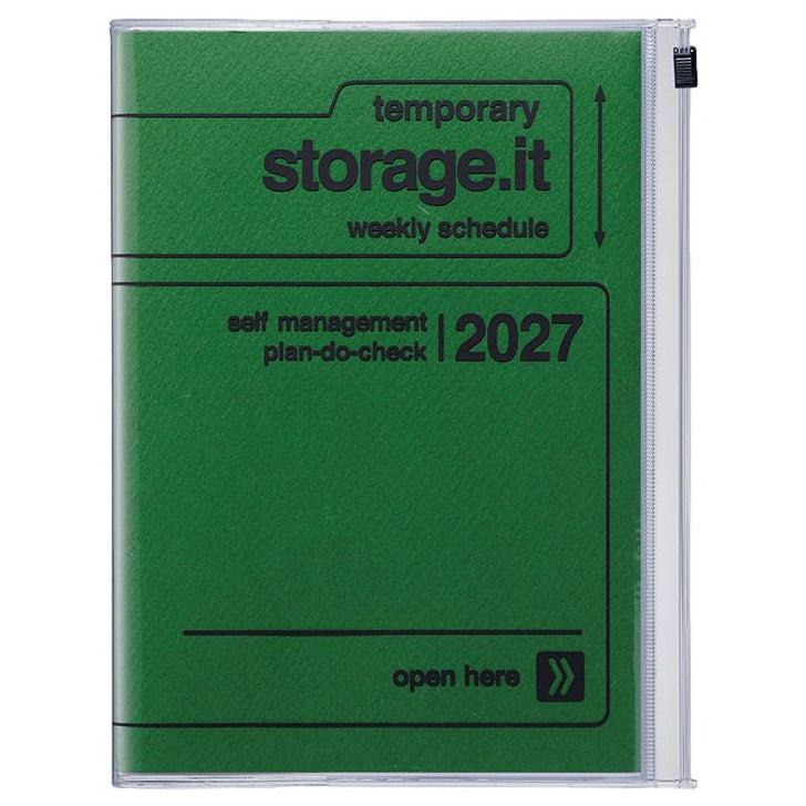 Mark’s – Agenda Semanal Académica 26 - 27 Storage.it Green A5 (16,4 x 21,5 cm)